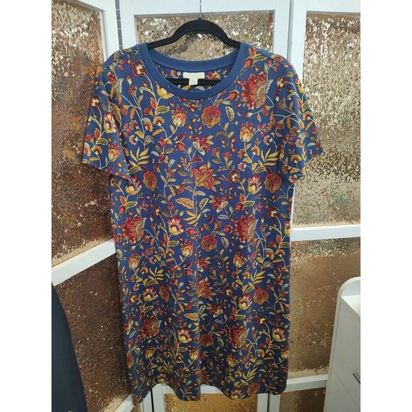 Appleseeds Floral Tshirt Dress Large - Picture 1 of 14